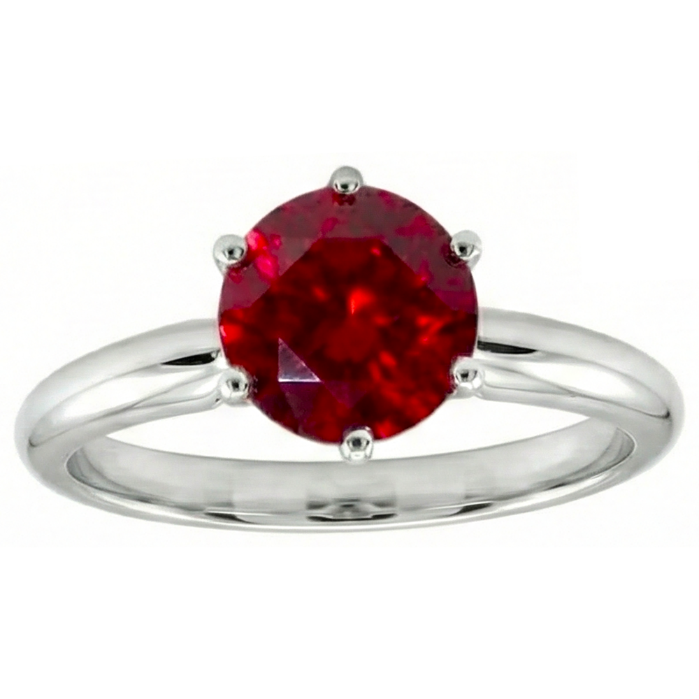 vero round diamante anello vista frontale