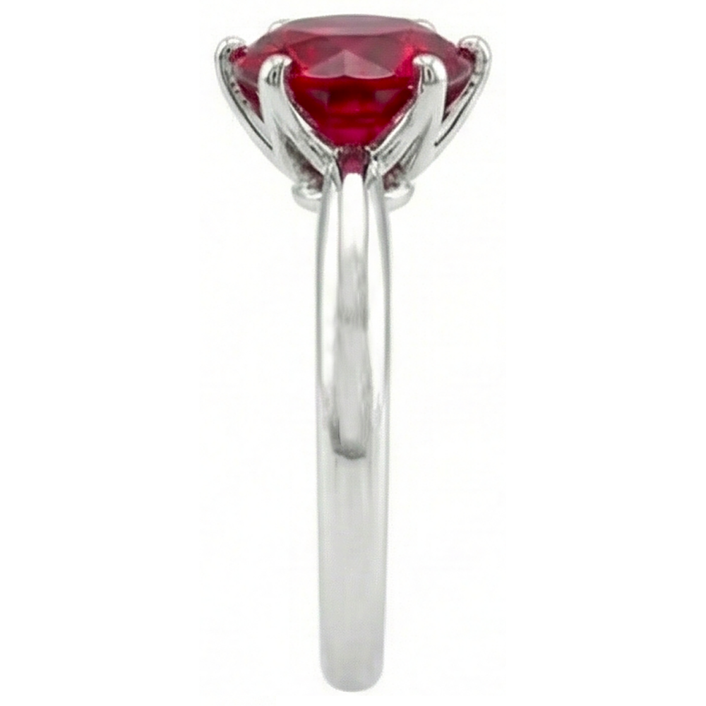 vero round diamante anello vista di profilo