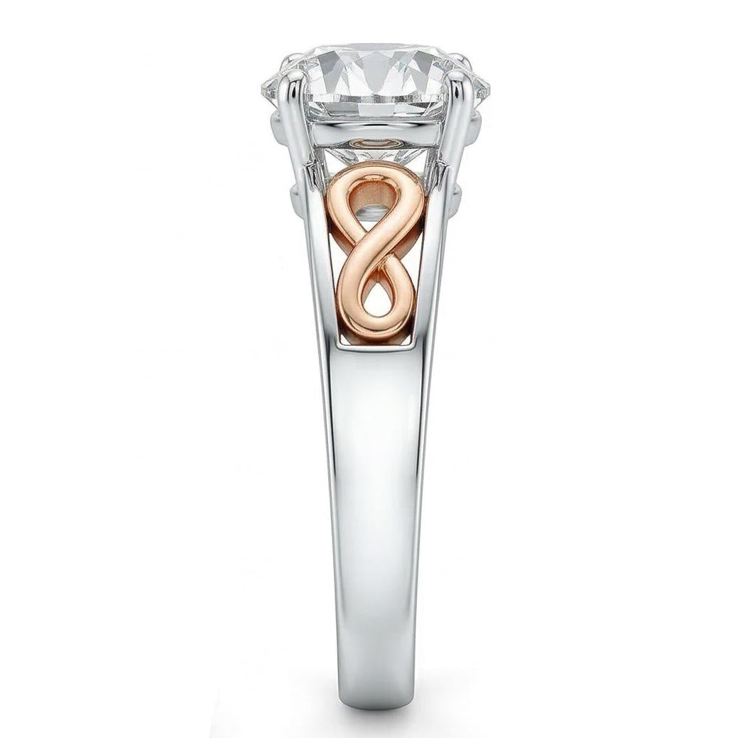 vero round diamante 1.50carati anello dettaglio ravvicinato