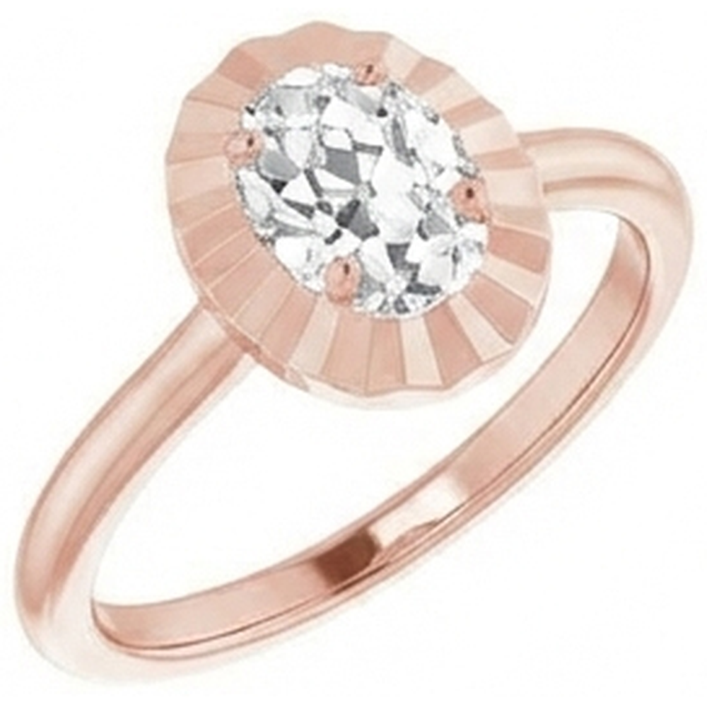 vero oval diamante 3.25carati fede eternity dettaglio ravvicinato