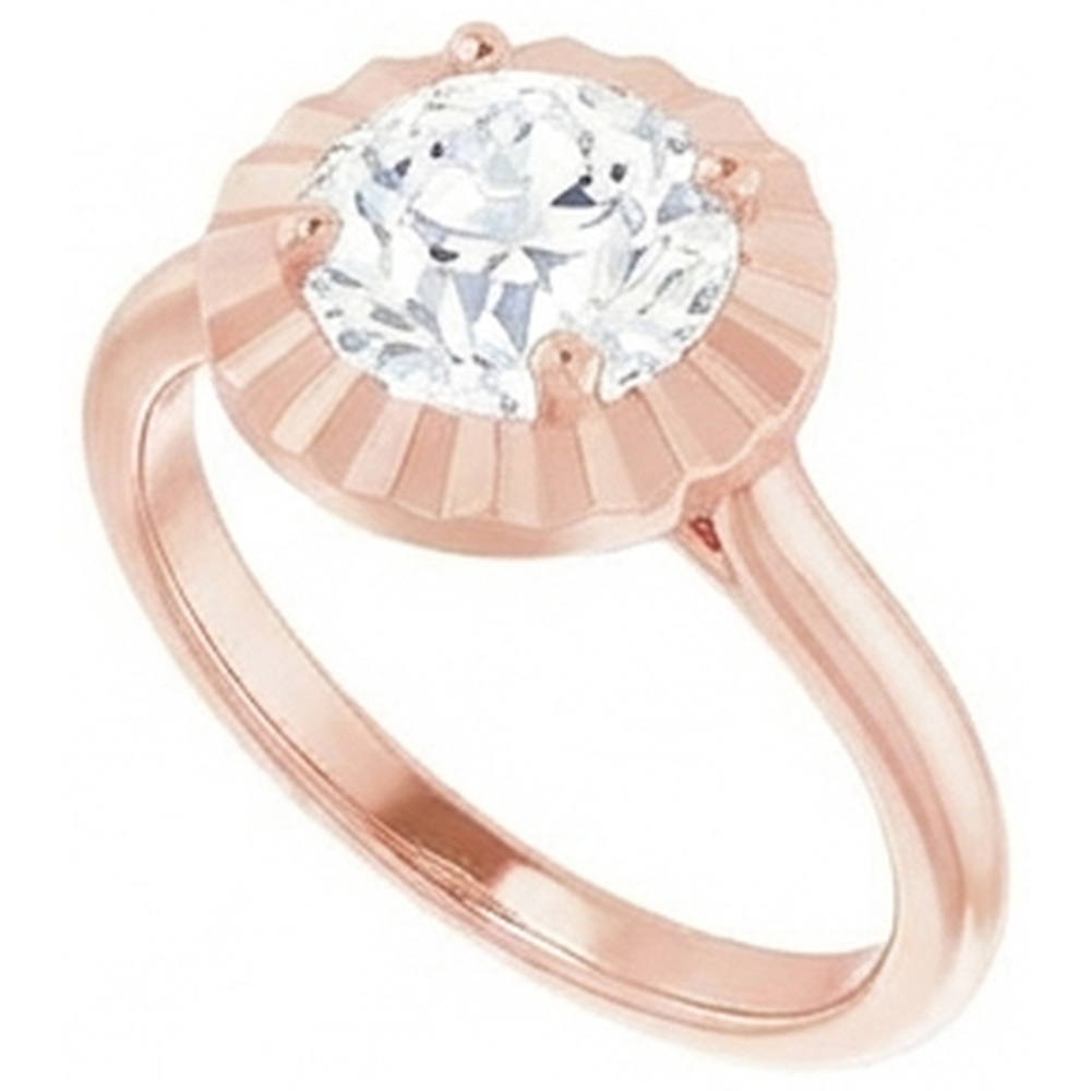 vero round diamante 3carati anello angolo laterale