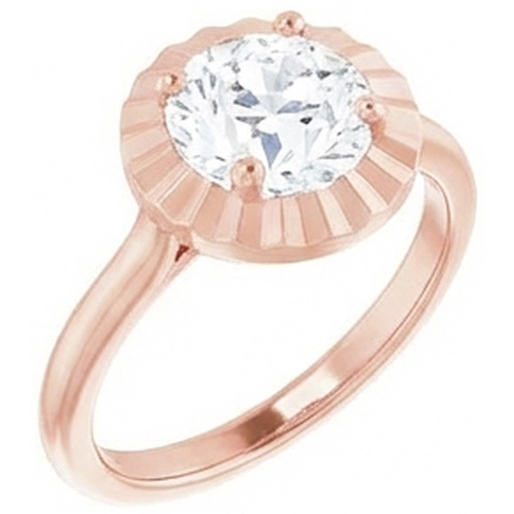vero round diamante 3carati anello dettaglio ravvicinato