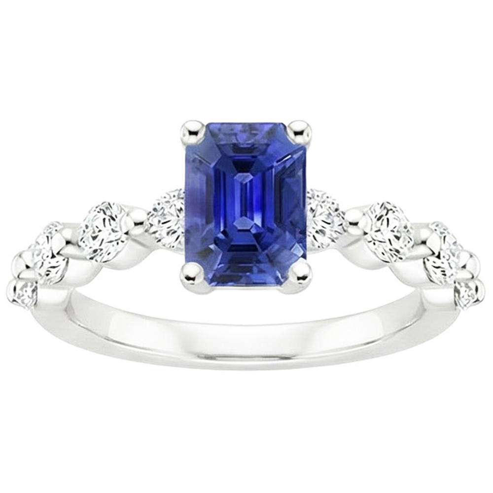 vero emerald diamante 4.25carati anello vista dall'alto