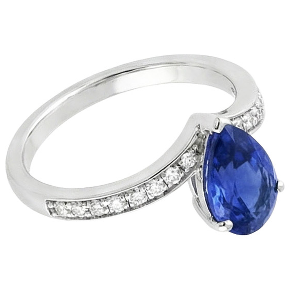 vero round diamante 5carati anello vista di profilo