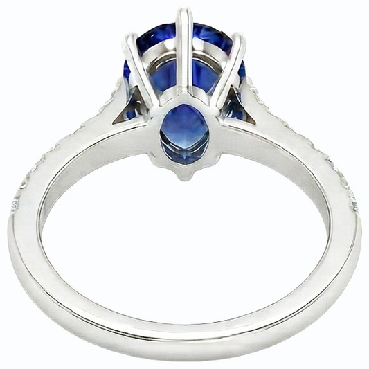 vero round diamante 3carati anello vista frontale