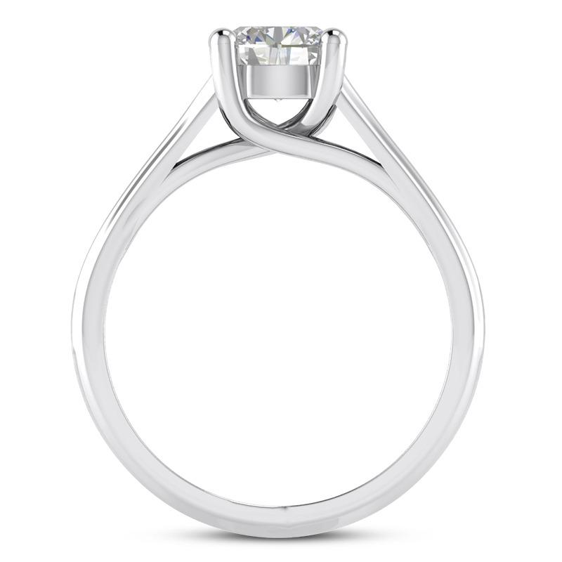 Solitario Anello 3 Carati Big Naturale Diamond 14K Gioielli In Oro Bianco