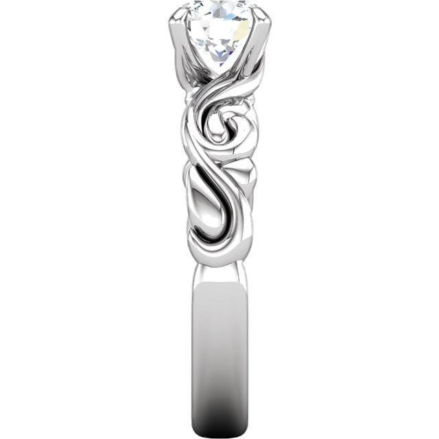 Solitario Anello Anniversario Con Naturale Diamante Rotondo Da 1.5 Carati Oro Bianco 14K