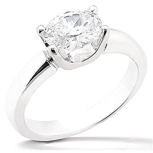 Solitario Con Anello Di Fidanzamento Con Naturale Diamante Ovale Fantasia Da 2.01 Ct
