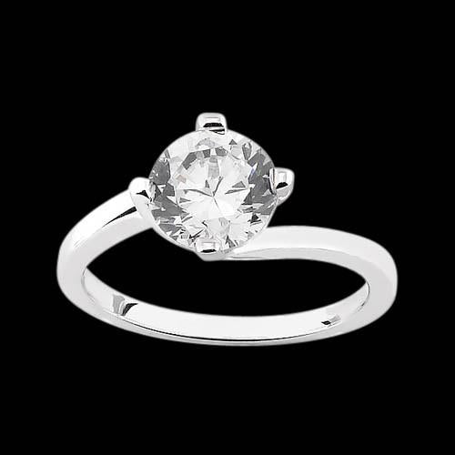 Solitario Royal Anello Di Fidanzamento Con Genuino Diamante 3 Carati