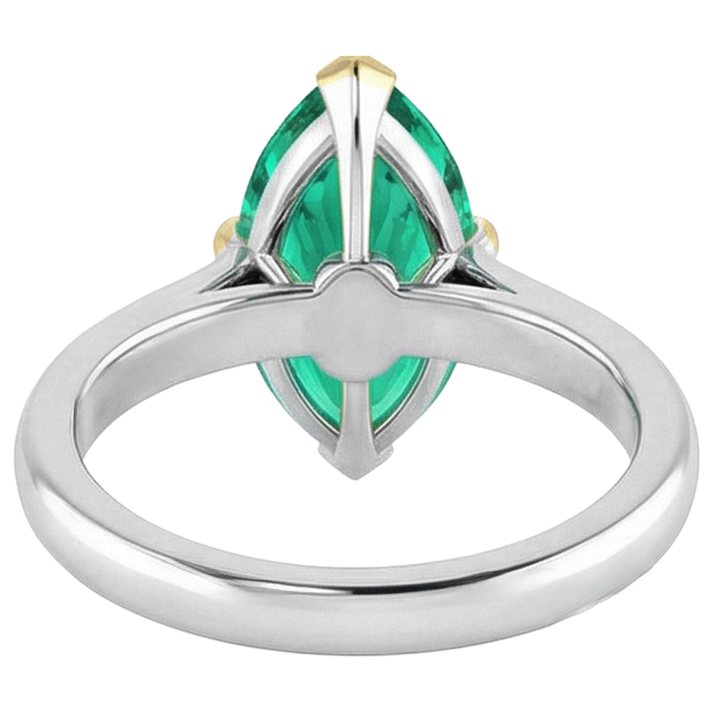 Brillante Anello con Pietra Preziosa 3 carati – vista posteriore