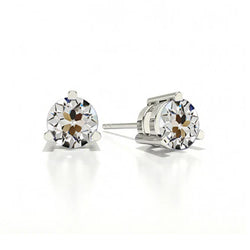 Orecchini a Lobo Oro Bianco 14K con Diamante – 2 carati