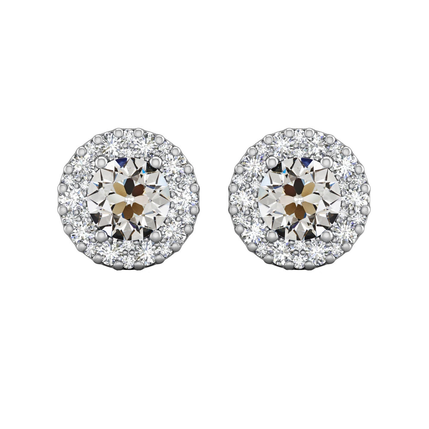 Diamante Fine Orecchini a Lobo 6-carati Oro 14 Carati Bianco – vista principale