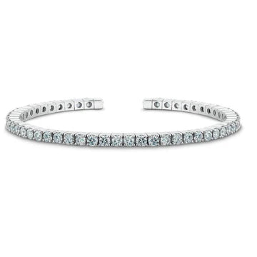 Sparkling Taglio Rotondo 5.40 Carati Vero Diamanti Bracciale Tennis Wg 14K