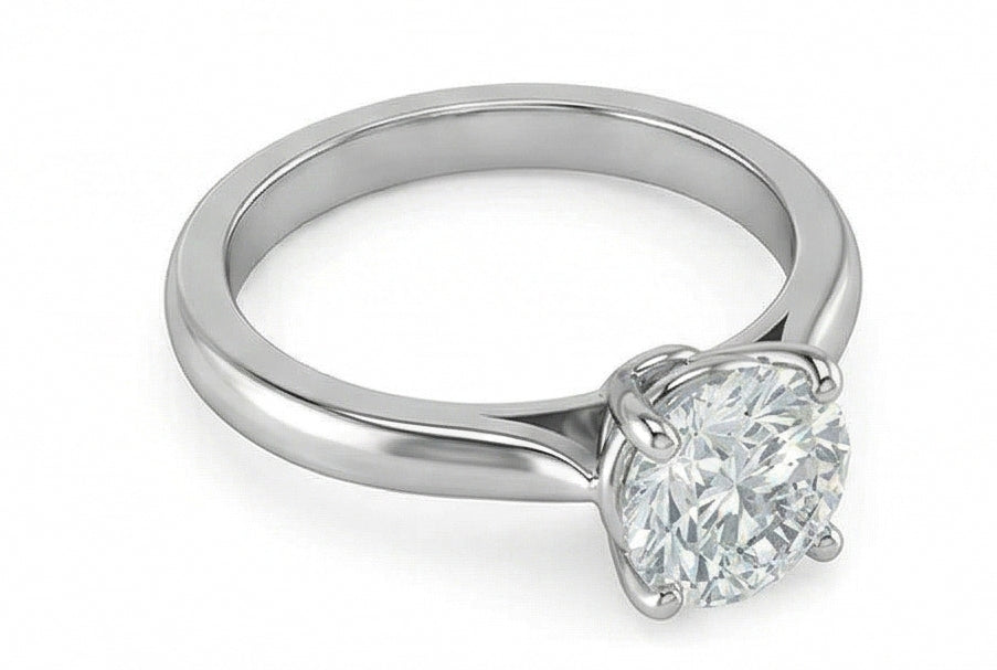 Splendido Anello Con Vero Diamante Naturale Autentico ( non creato in laboratorio ) Solitario A Taglio Rotondo Da 2,75 Ct A 4 Griffe