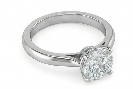 Splendido Anello Con Vero Diamante Naturale Autentico ( non creato in laboratorio ) Solitario A Taglio Rotondo Da 2,75 Ct A 4 Griffe