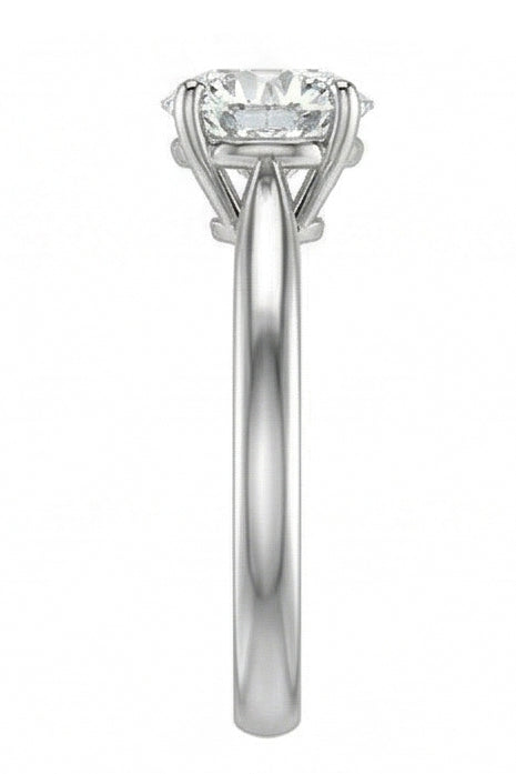Splendido Anello Con Vero Diamante Naturale Autentico ( non creato in laboratorio ) Solitario A Taglio Rotondo Da 2,75 Ct A 4 Griffe