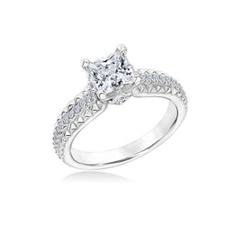 Splendido Anello Di Fidanzamento Con Vero Diamante Taglio Principessa Da 3.20 Carati