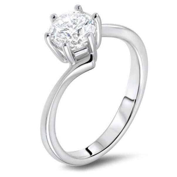 Splendido Anello Solitario Con Vero Diamante A Taglio Rotondo Da 2.50 Ct Con Set Di Sei Punte