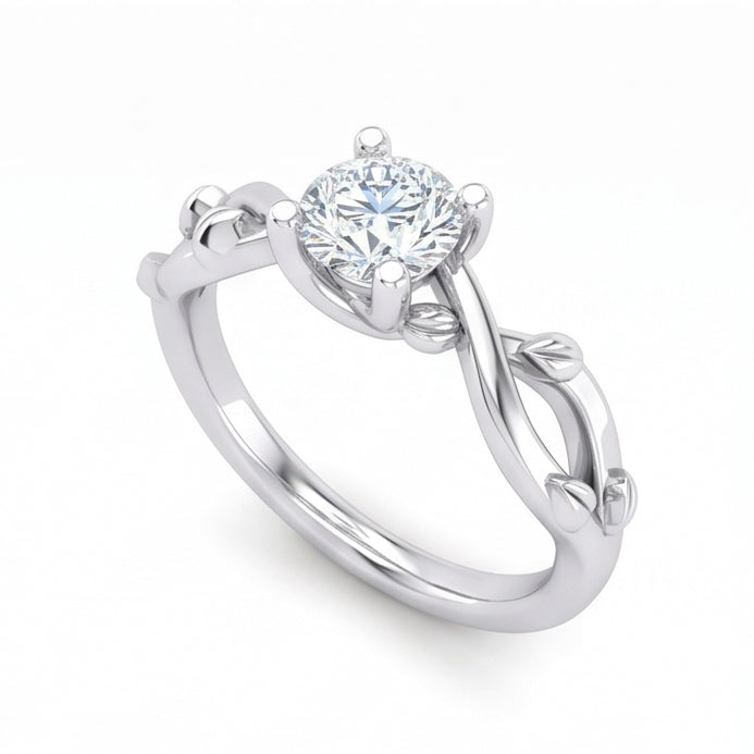 vero round diamante 1.75carati anello vista dall'alto