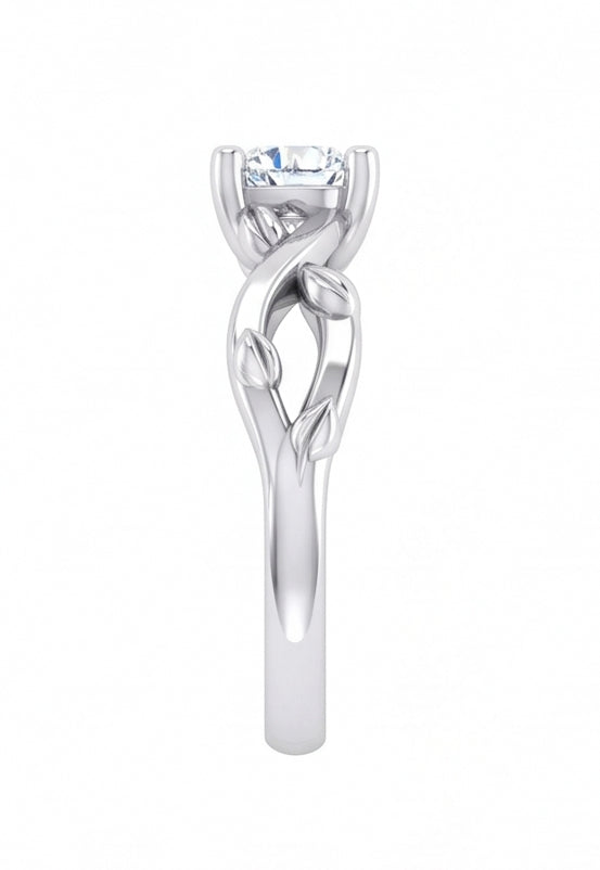 vero round diamante 1.75carati anello su bianco