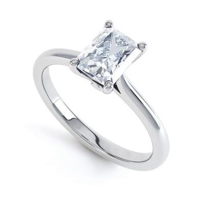 Splendido Anello Solitario Da Matrimonio Con Vero Diamante Taglio Radiante Da 2.25 Ct