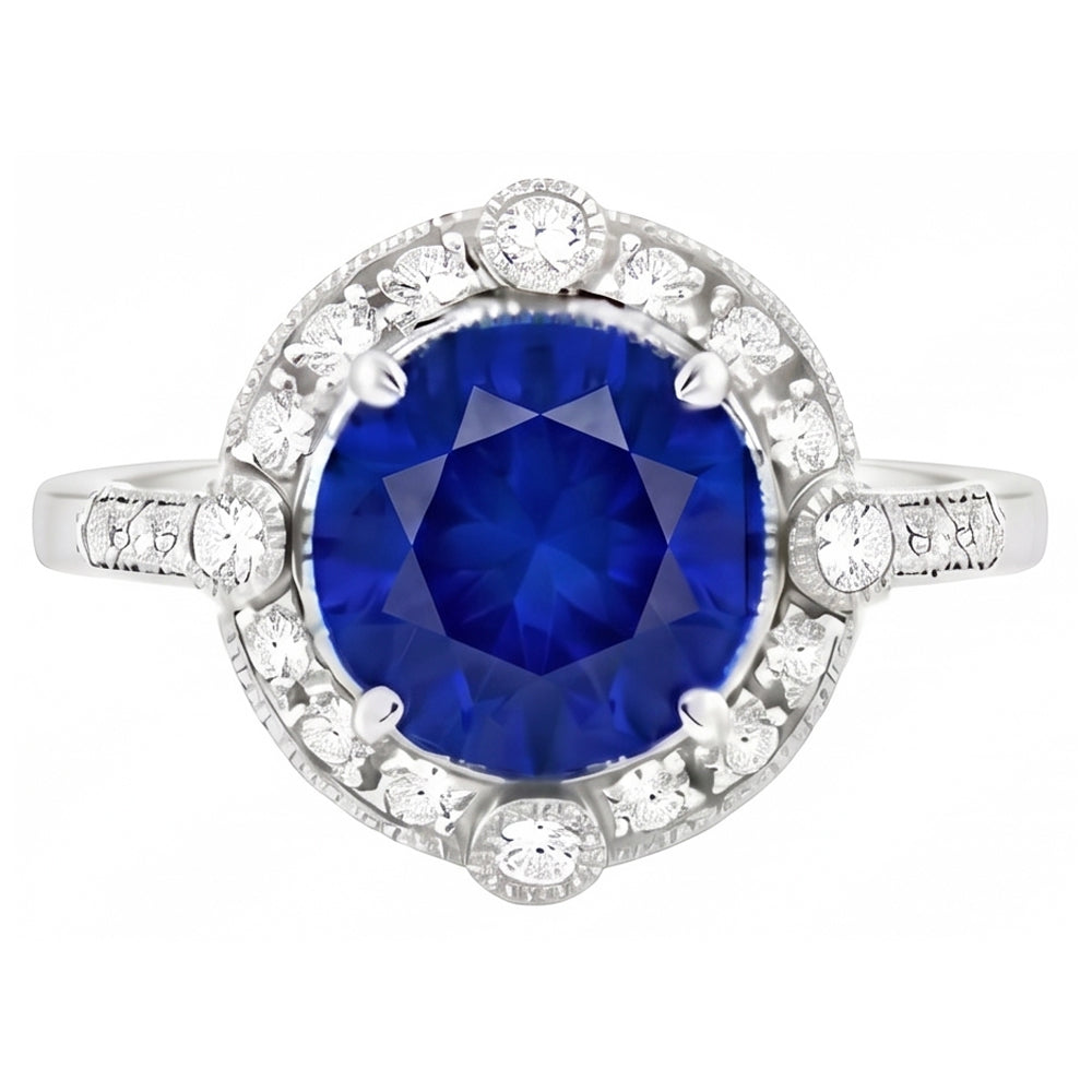vero round diamante 5.60carati anello dettaglio ravvicinato