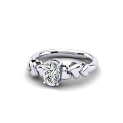 Splendido Anello Di Fidanzamento Con Naturale Diamante Solitario Taglio Ovale Da 1.75 Ct