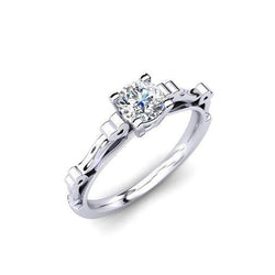 Splendido Anello Di Fidanzamento Con Vero Diamante Rotondo Taglio Brillante Da 1.60 Ct