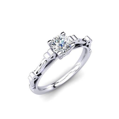 Splendido Anello Di Fidanzamento Con Vero Diamante Rotondo Taglio Brillante Da 1.60 Ct