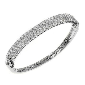 Splendido Bracciale Da Donna Con Vero Diamanti In 6 Carati Oro Bianco 14K