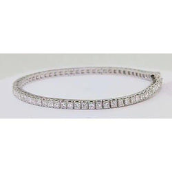 Splendido Bracciale Tennis Da 7 Carati Con Naturale Diamanti Taglio Principessa In Oro 14K