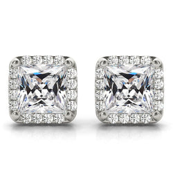 10,50 carati Diamante Orecchini in Oro Bianco 14K