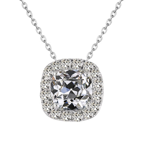 Diamante Fine Pendente 3,50 carati Oro Bianco 14K – vista principale