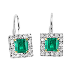 Smeraldo Gemstone Earring – Certificato GIA 2 carati Oro