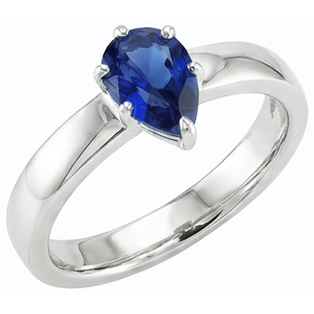vero pear diamante 14carati anello angolo laterale