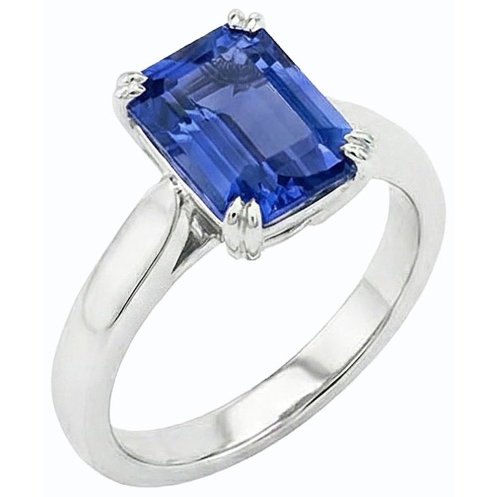 vero emerald zaffiro 2.50carati anello angolo laterale