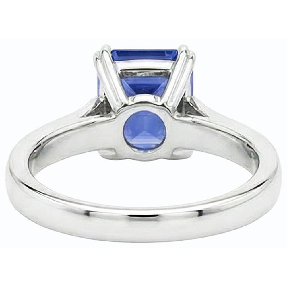 vero emerald zaffiro 2.50carati anello vista dall'alto