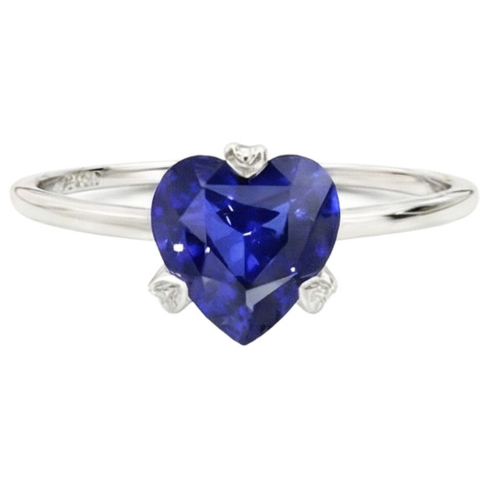 vero heart zaffiro 2carati anello angolo laterale