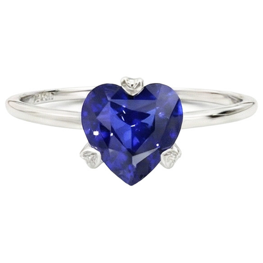 vero heart zaffiro 2carati anello angolo laterale