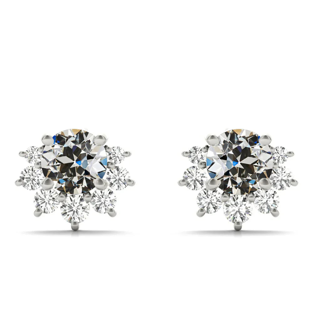Orecchini Pendenti Oro 14 Carati Bianco con Diamante – vista principale