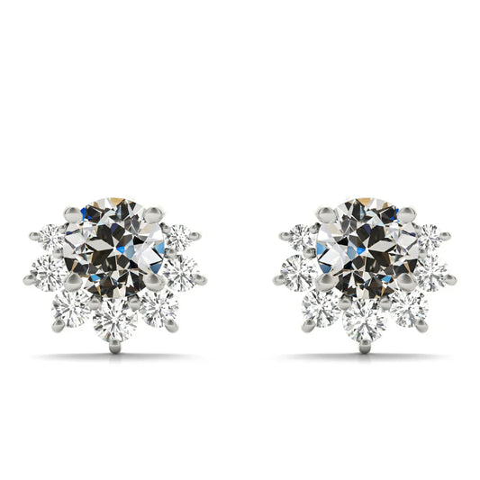 Orecchini Pendenti Oro 14 Carati Bianco con Diamante – vista principale