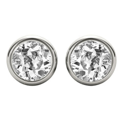 Raffinato Taglio Old Mine Diamante Fine Orecchini a Lobo – 3,50