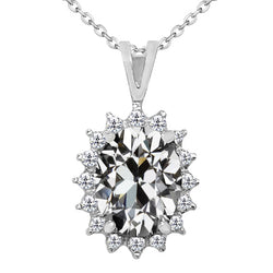 Artigianale Diamante Fine Pendente a Goccia 5,50 carati