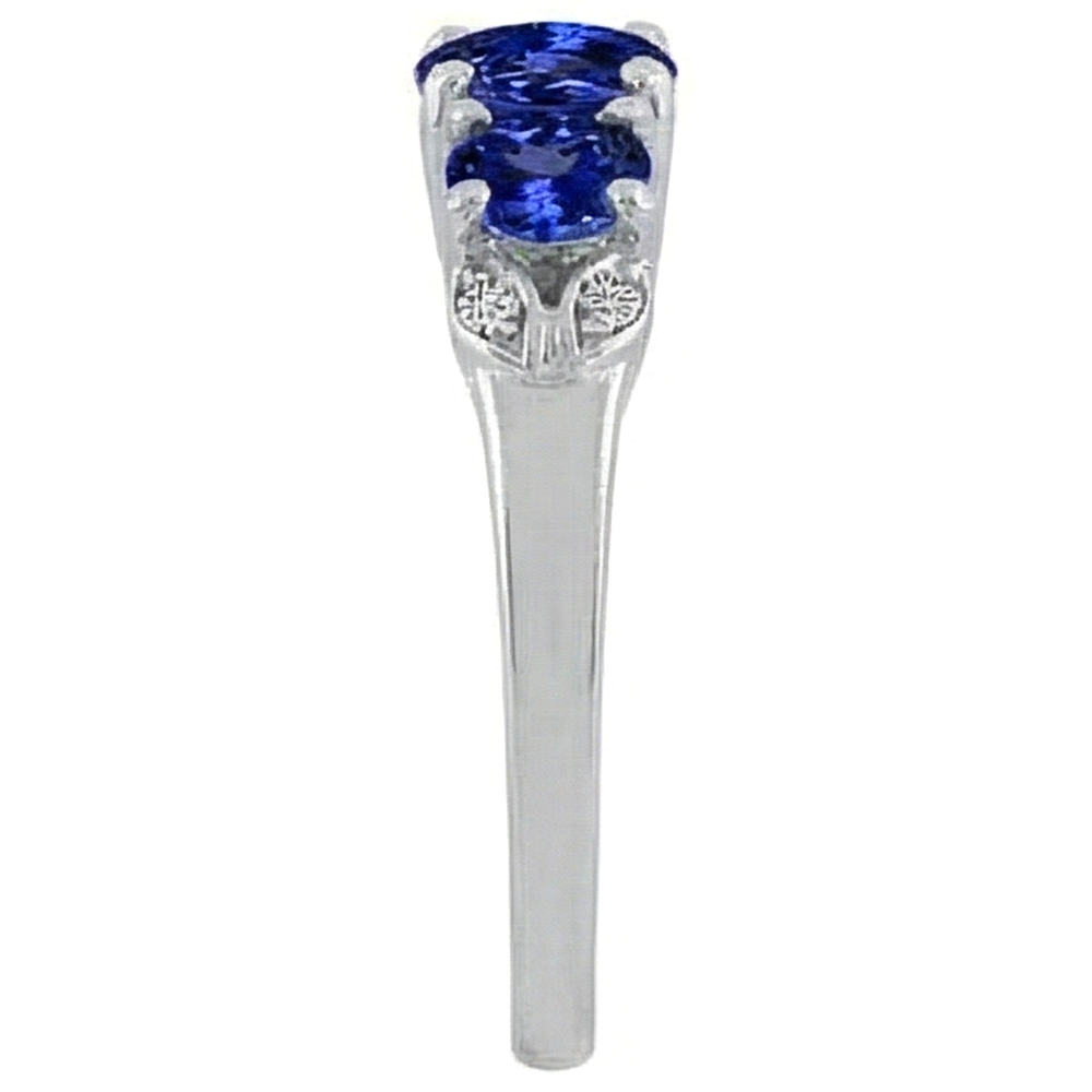 Tanzanite AAA Round Diamond 2.75 carati anello gioielli con pietre preziose