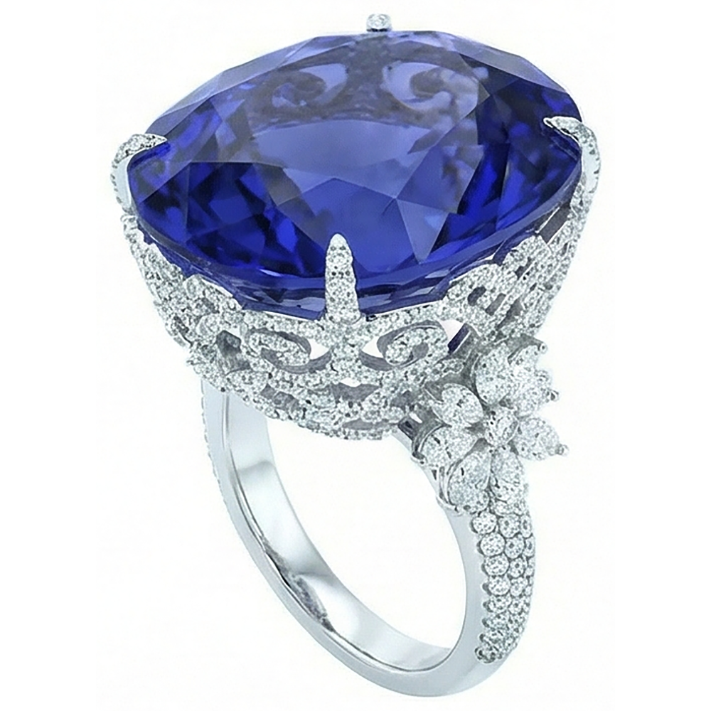 Tanzanite Anello Cocktail