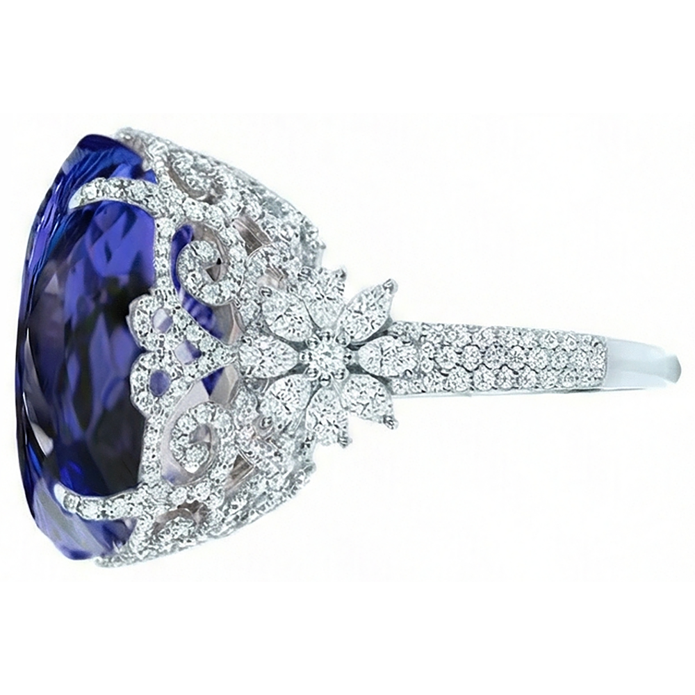 Tanzanite Anello Cocktail