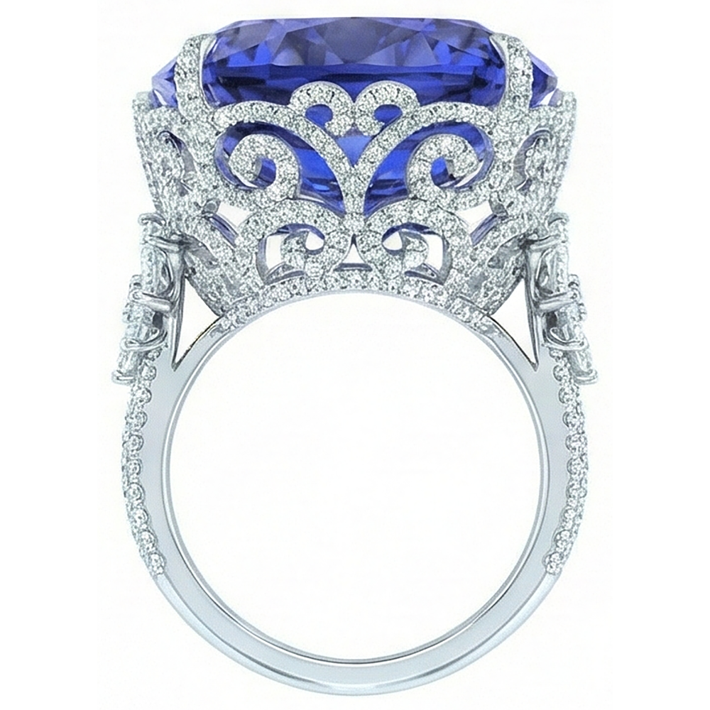Tanzanite Anello Cocktail