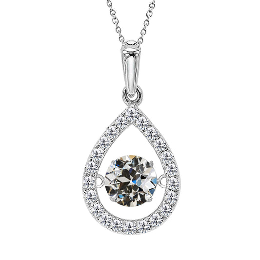 Brillante Pendente 1,50 carati Oro Bianco 14K – vista principale