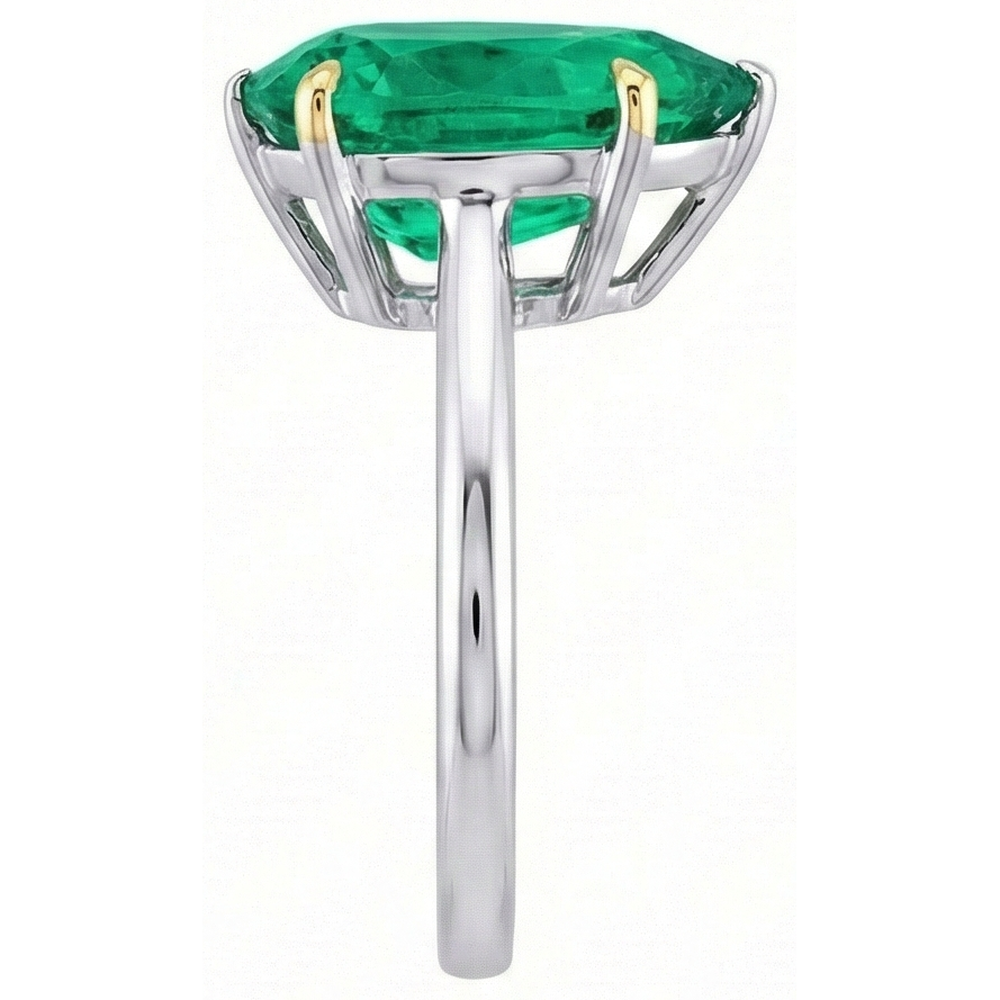 Smeraldo Fine Anello Pietra Colorata – vista profilo