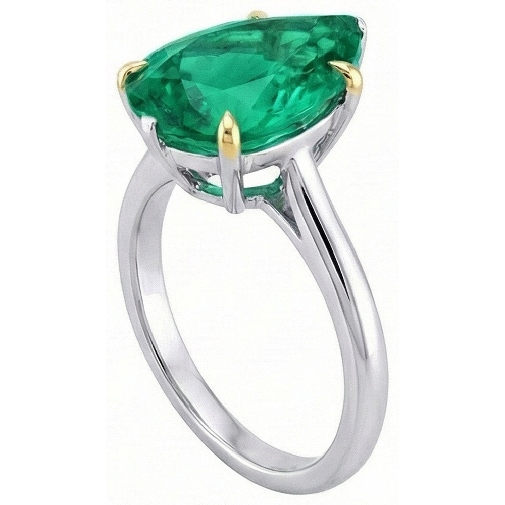 Smeraldo Fine Anello Pietra Colorata – vista angolare